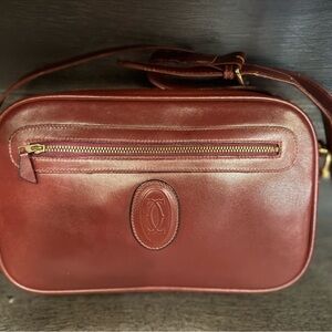 Cartier Red Leather Belt Bag